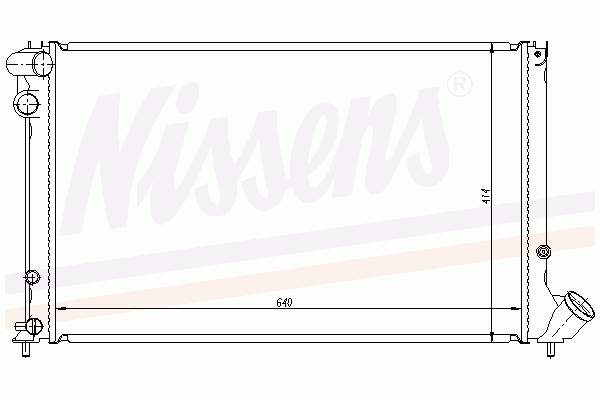 Radiador refrigeración del motor 63732A Nissens