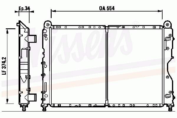 42121163 AND radiador refrigeración del motor