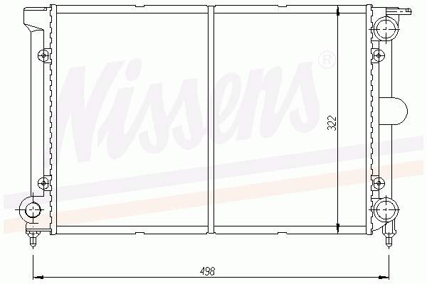 Radiador refrigeración del motor 65195 Nissens