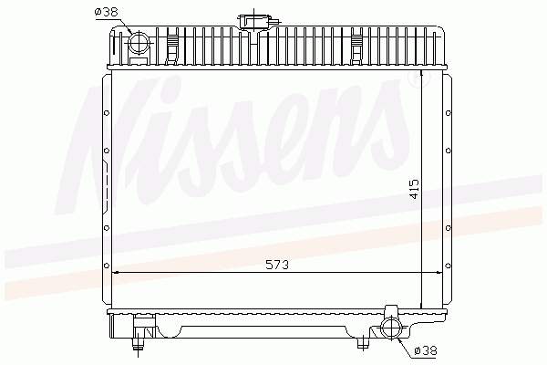 Radiador refrigeración del motor 62800 Nissens