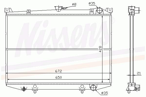 62929 Nissens radiador refrigeración del motor