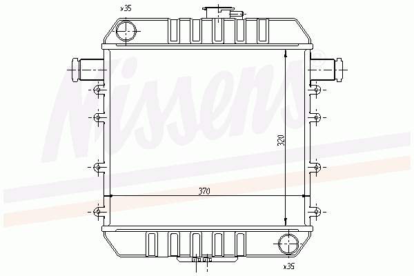 Radiador refrigeración del motor 63090 Nissens