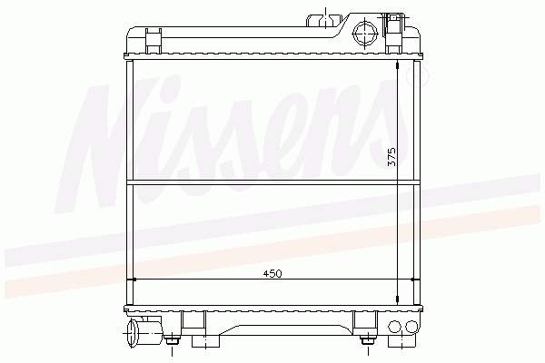 Radiador refrigeración del motor 60666 Nissens