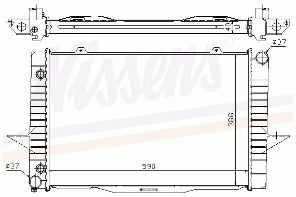 Radiador refrigeración del motor 65535A Nissens