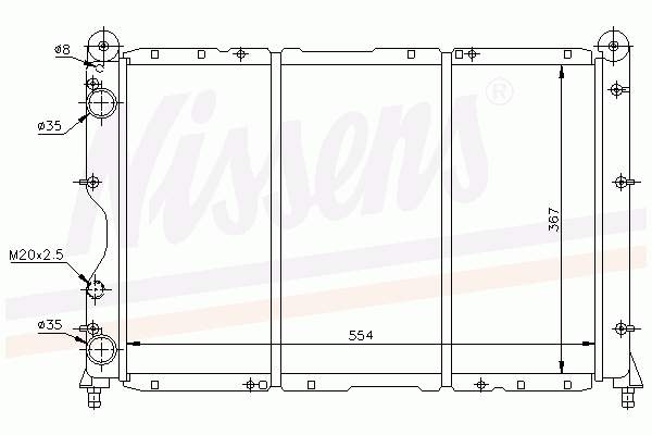 60030 Nissens radiador refrigeración del motor