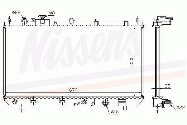 Radiador refrigeración del motor 62508A Nissens