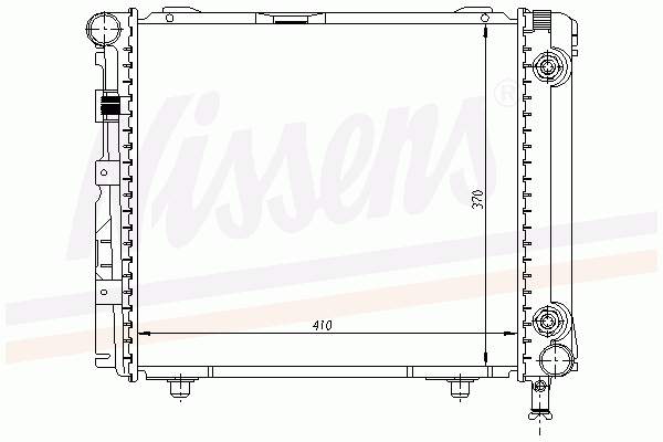 Radiador refrigeración del motor 62650 Nissens