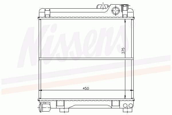 Radiador refrigeración del motor 60667 Nissens