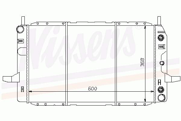 Radiador refrigeración del motor 62225 Nissens