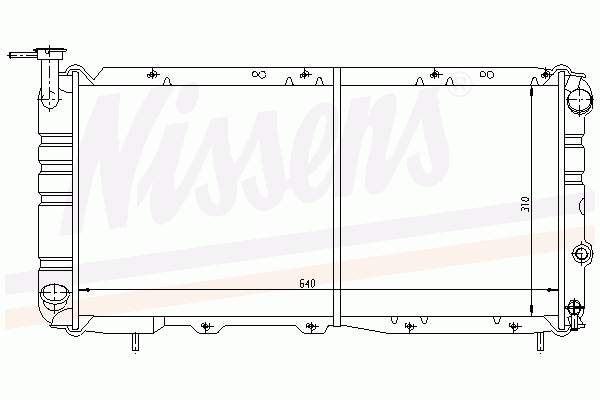 Radiador refrigeración del motor 64085 Nissens