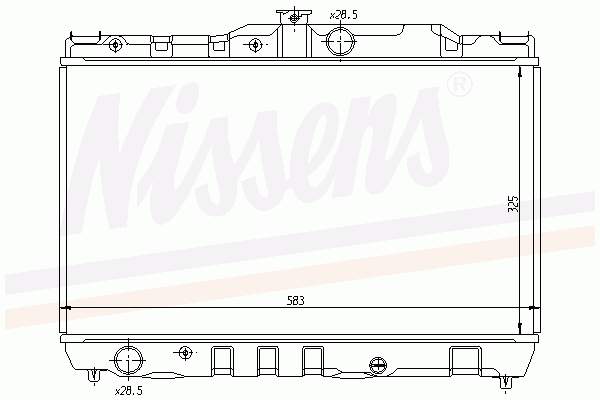 Radiador refrigeración del motor 64739 Nissens