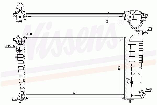 63518 Nissens radiador refrigeración del motor