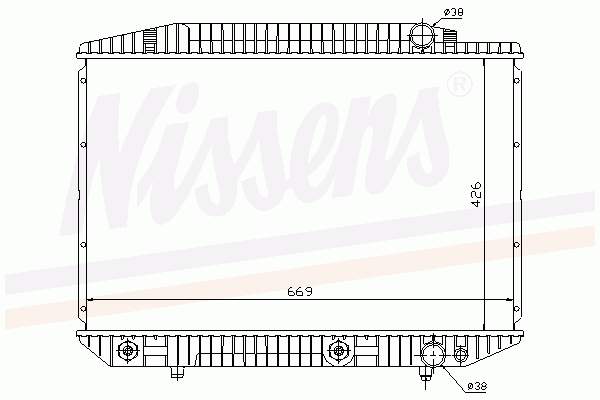 Radiador refrigeración del motor 62727A Nissens