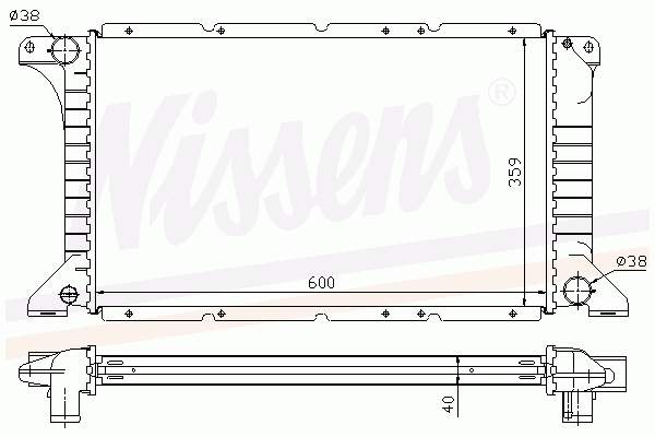 62249A Nissens radiador refrigeración del motor