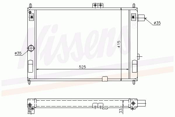 Radiador refrigeración del motor 63240 Nissens