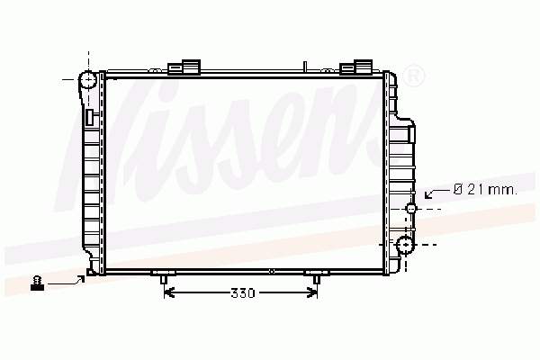 Radiador refrigeración del motor 62617 Nissens