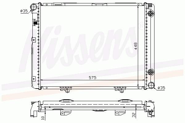 Radiador refrigeración del motor 62722A Nissens