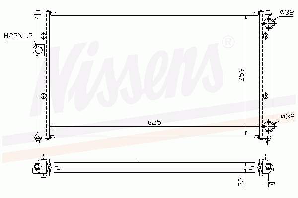 65244A Nissens radiador refrigeración del motor