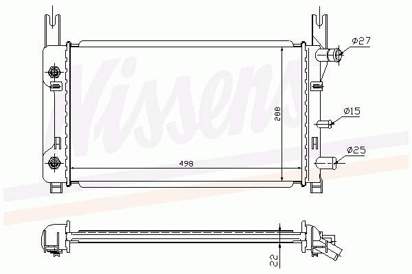 62122A Nissens radiador refrigeración del motor