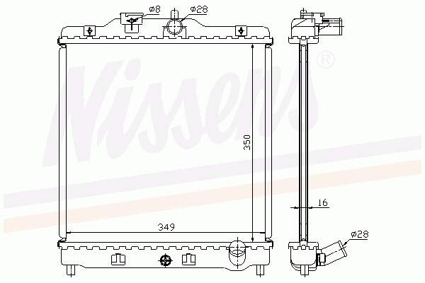 62285A Nissens radiador refrigeración del motor