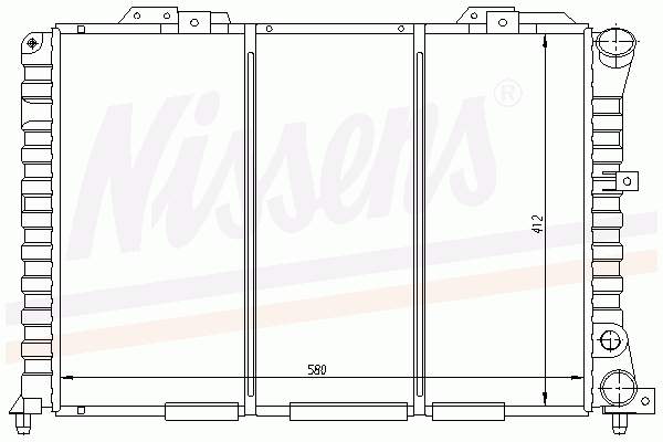 Radiador refrigeración del motor 60028 Nissens