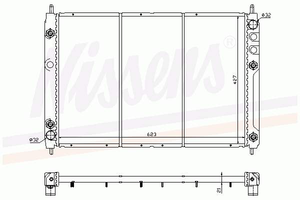 63317 Nissens radiador refrigeración del motor