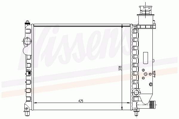 Radiador refrigeración del motor 61150 Nissens