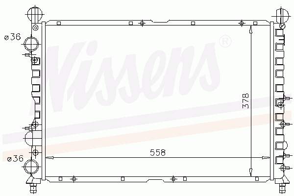 Radiador refrigeración del motor 60035 Nissens