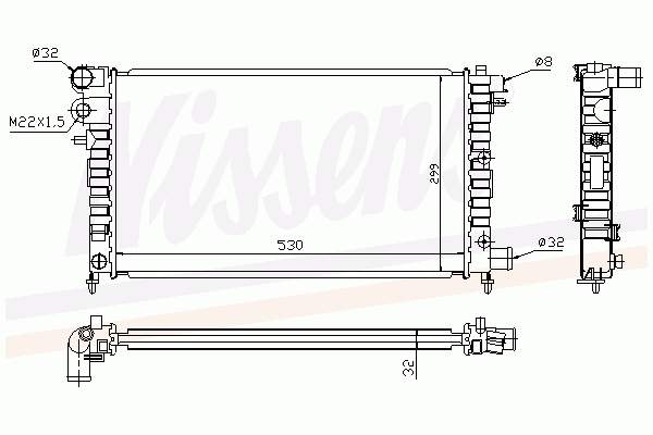 61346A Nissens radiador refrigeración del motor