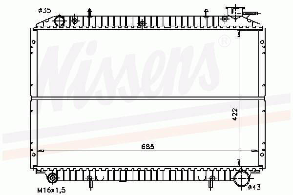 62920 Nissens radiador refrigeración del motor