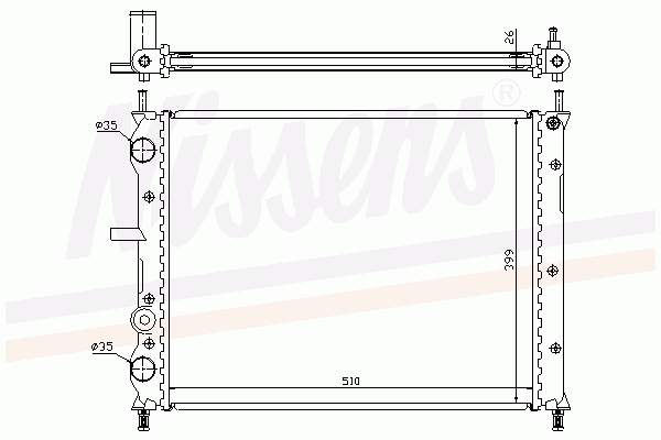 61806A Nissens radiador refrigeración del motor