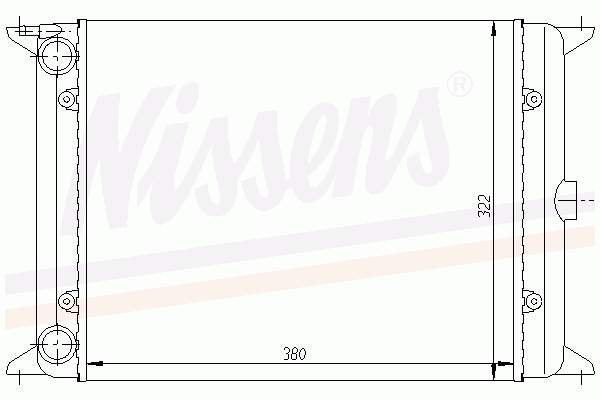 Radiador refrigeración del motor 65140 Nissens