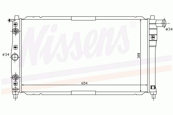 Radiador refrigeración del motor 61659 Nissens