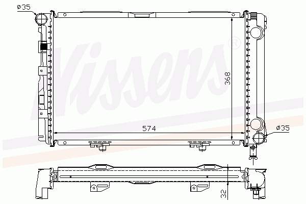 Radiador refrigeración del motor 62671A Nissens