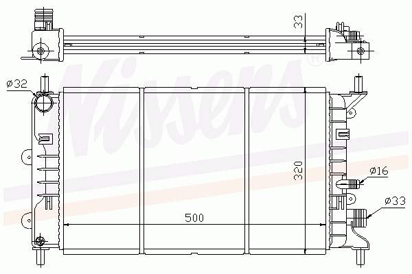 62162 Nissens radiador refrigeración del motor