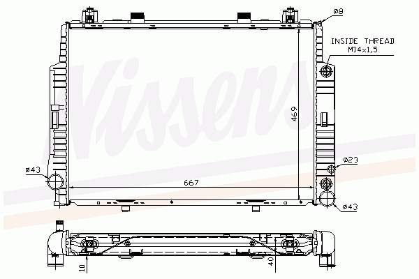 Água radiador Nissens 62716A precio, desde 136,49 EUR
