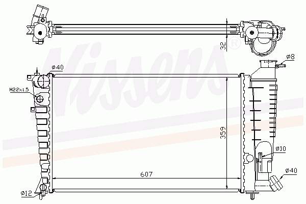 63574 Nissens radiador refrigeración del motor