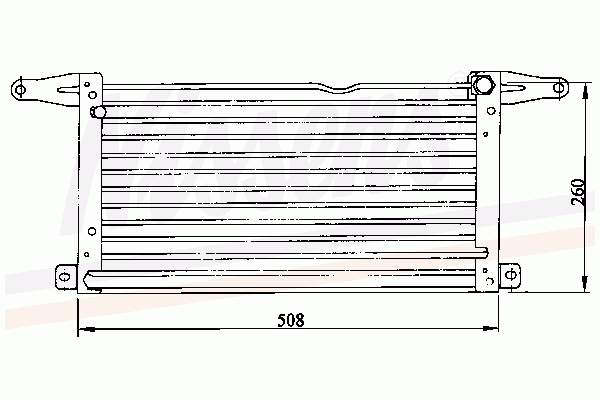 Radiador de aire acondicionado Fiat Uno (146A)