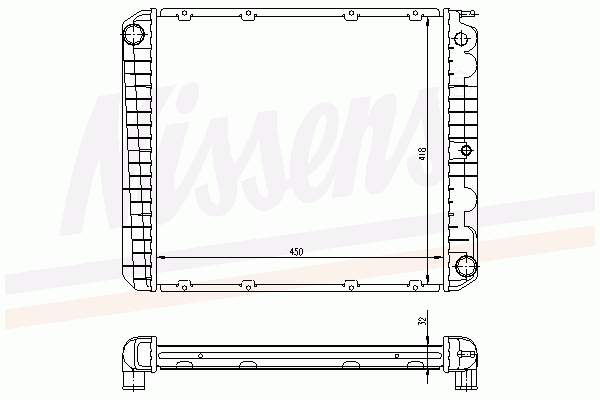 Radiador refrigeración del motor 65525A Nissens