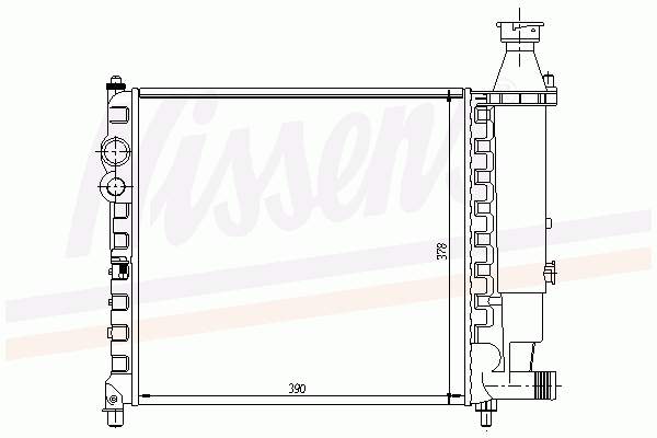 Radiador refrigeración del motor 63411 Nissens