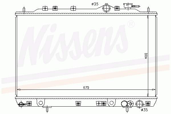 Radiador de água Nissens 67006