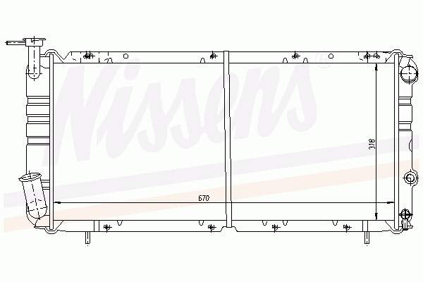 Radiador refrigeración del motor 64092 Nissens