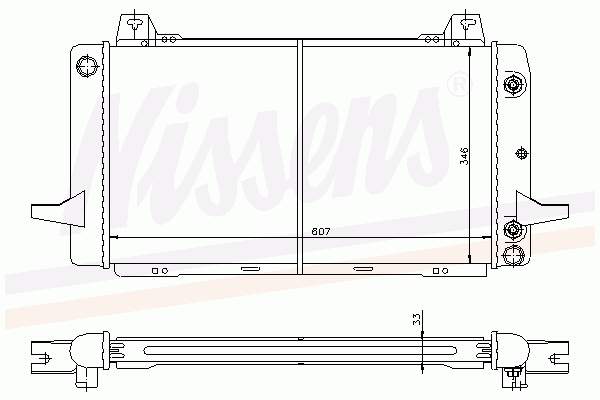 Radiador refrigeración del motor 62183 Nissens