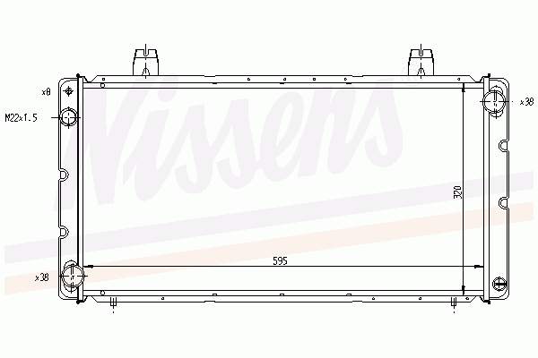 Radiador refrigeración del motor 64056 Nissens