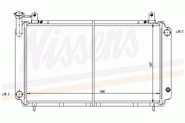 Radiador refrigeración del motor 62423 Nissens