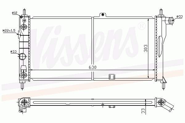 63275 Nissens radiador refrigeración del motor