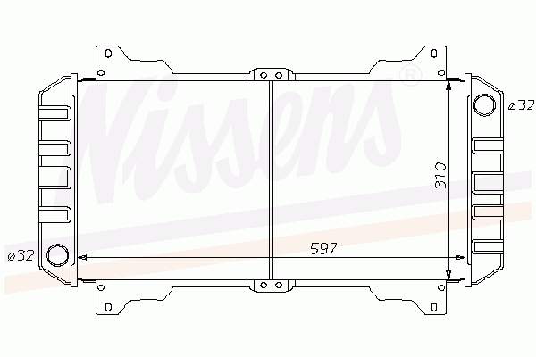 Radiador refrigeración del motor 62170 Nissens