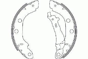 2722614 NK zapatas de frenos de tambor traseras