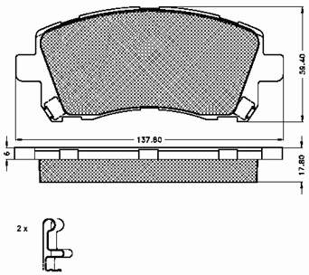 Pastillas de freno delanteras Subaru Legacy 3 BE, BH