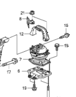 Soporte de motor trasero 50810SZAA02 Honda